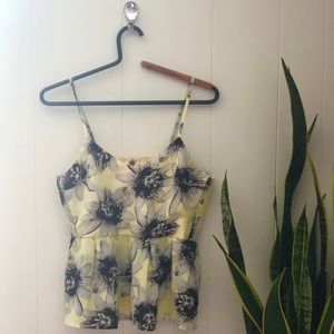 Yellow floral tank